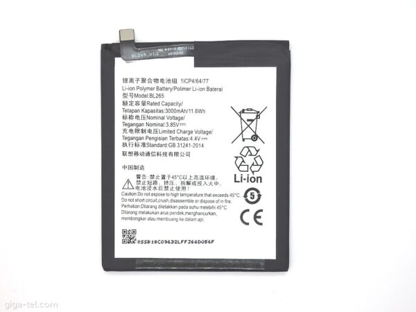 Giffen Mobile Battery For Lenovo Moto M XT1662 (BL265) - 3000 mAh