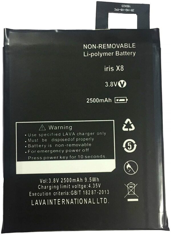 Giffen Mobile Battery For Lava IRIS X8-2500 mAh